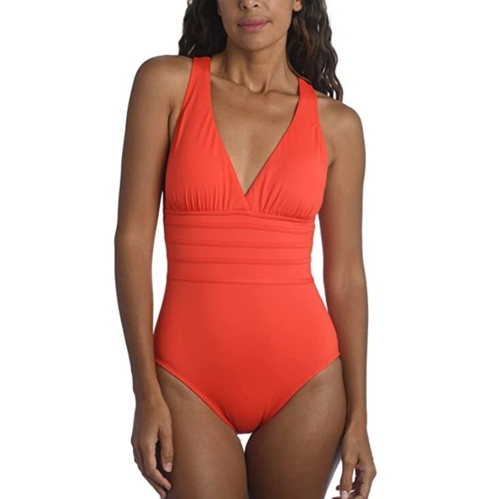 La Blanca Flyaway Crossback One Piece Swimsuit Paprika